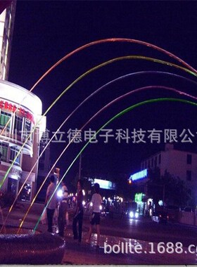 户外波光跳泉光亮景观户外广场互动玻光音乐喷泉水景喷头涌泉拱桥