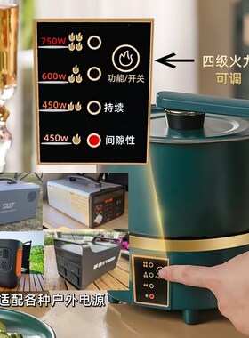 户外便携式电磁炉带锅套装自驾游露营小型房车旅行车载迷你电火锅