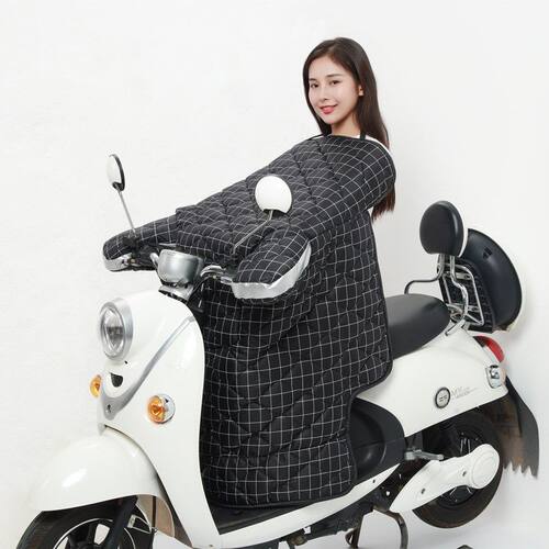 .小型电动车挡风被冬季侧翼加宽可爱防雨小型自行车防风罩保暖防 - 图1