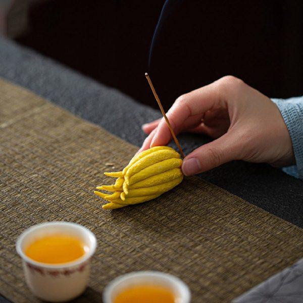 中式佛手线香香座禅意陶瓷香炉创意摆件日式香插室内家用香座香托,淘宝优惠券,粉丝福利购,淘宝优惠卷