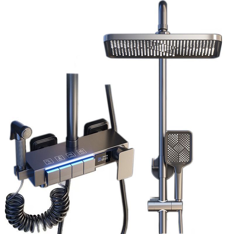全铜淋浴花洒套装家用枪灰恒温卫浴增压洗澡喷头浴室花晒配件数显,淘宝优惠券,粉丝福利购,淘宝优惠卷