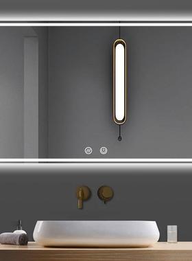 浴室镜LED智能镜卫生间壁挂化妆镜防雾触摸屏洗手间方形发光镜子