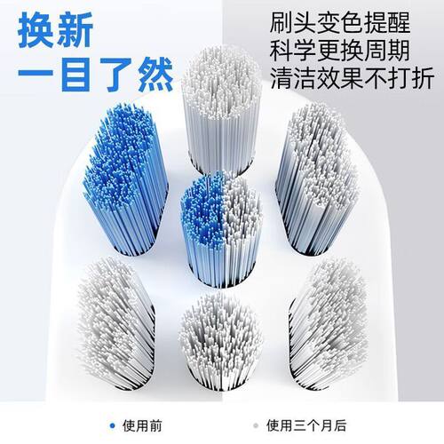 海尔电动牙刷头替换刷头适配HT21/HTA2/HTJD01刷头配件原装替换头 - 图2