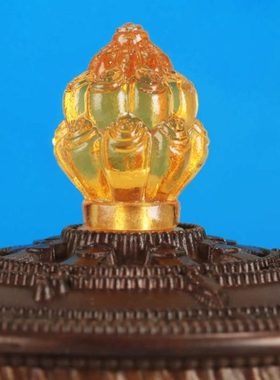 恒嘉纯铜指捻摆件中控汽车载装饰高端精工紫铜工艺品家用饰品桌面