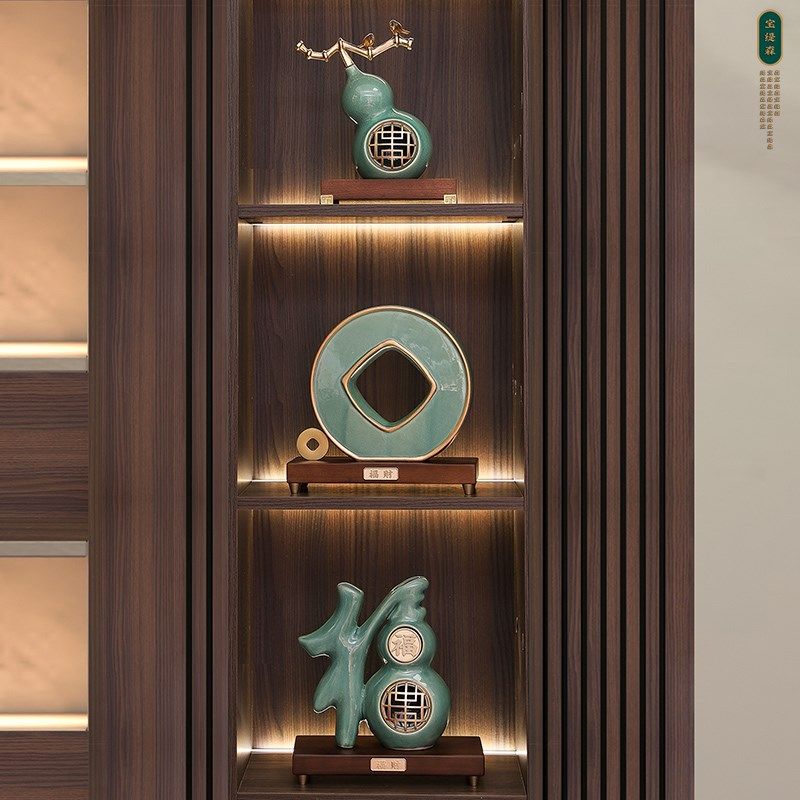 中国风葫芦摆件陶瓷冰裂釉家居装饰品书房书桌玄关新中式搬家礼物,淘宝优惠券,粉丝福利购,淘宝优惠卷