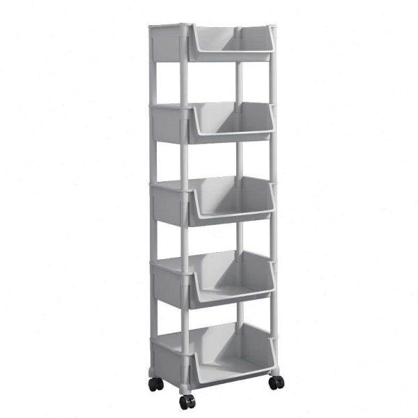 可移动书架置物架学霸书架收纳架多层家用小推车带轮落地简易书柜,淘宝优惠券,粉丝福利购,淘宝优惠卷