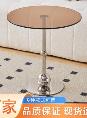 家用时尚客厅沙发置物小边几简约休闲区小圆桌卧室床头简易床头柜