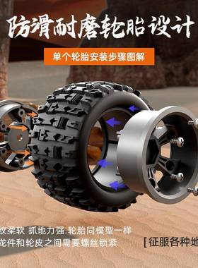 得琳大脚猛禽全比例高速越野车四驱rc遥控汽车模型男孩玩具