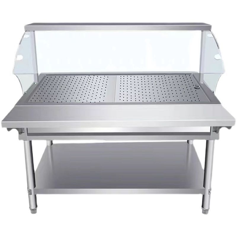 商用不锈钢玻璃罩电热保温售饭台蒸菜台包子馒头小碗菜浏阳保温,淘宝优惠券,粉丝福利购,淘宝优惠卷