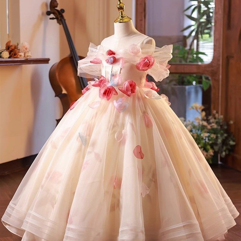 花童婚礼小女孩礼服高端公主裙轻奢小众钢琴生日超仙气儿童演出服,淘宝优惠券,粉丝福利购,淘宝优惠卷