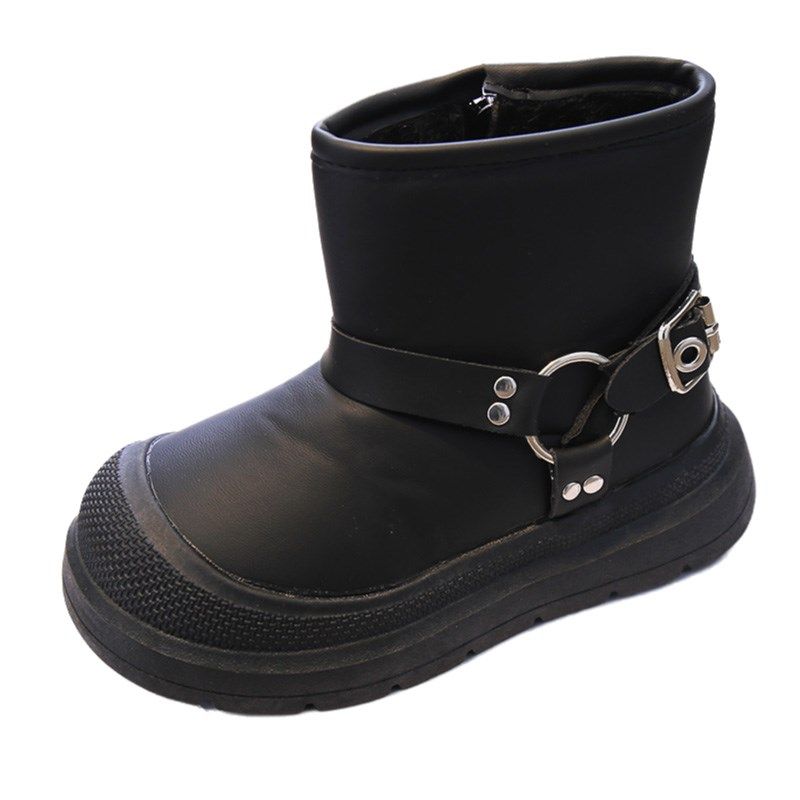 2024冬季新款儿童棉靴男童雪地靴女童加绒保暖靴子防水二棉鞋短靴,淘宝优惠券,粉丝福利购,淘宝优惠卷