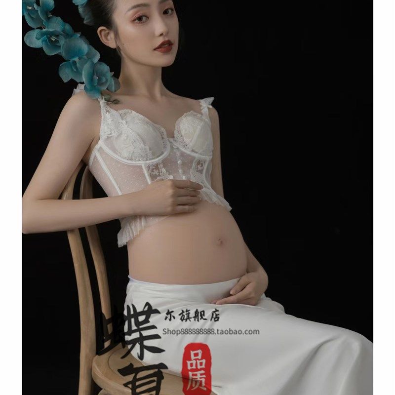 新款孕妇影楼主题拍照服装法式气质简约套装孕妈咪高级感摄影服装,淘宝优惠券,粉丝福利购,淘宝优惠卷