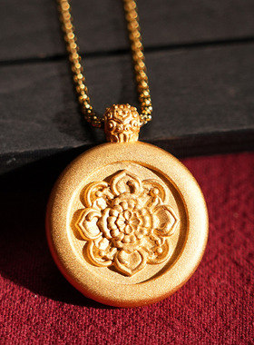 新非遗立体唐卡吊坠项链藏式五爷