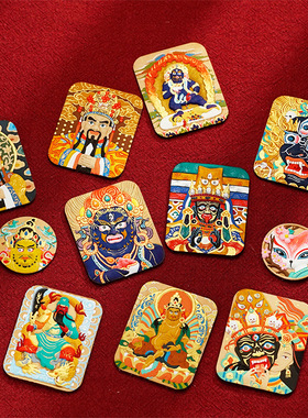 擦擦唐卡西藏手绘手工皮子随身微