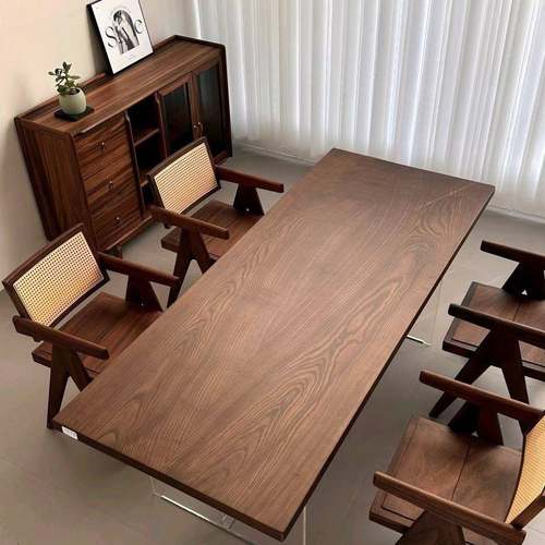 北美黑胡桃木FAS级实木板白蜡木樱桃木餐桌大板书桌升降桌桌面板 - 图1