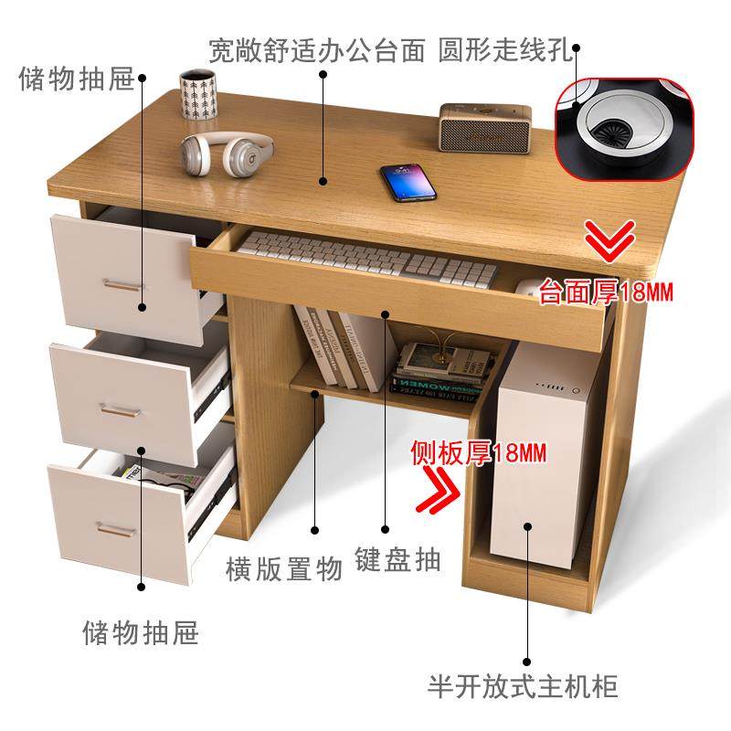 实木生态板电脑桌台式家用书桌办公桌工作台学习桌写字桌定,淘宝优惠券,粉丝福利购,淘宝优惠卷