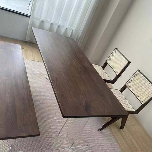 北美黑胡桃木FAS级实木板白蜡木樱桃木餐桌大板书桌升降桌桌面板 - 图0