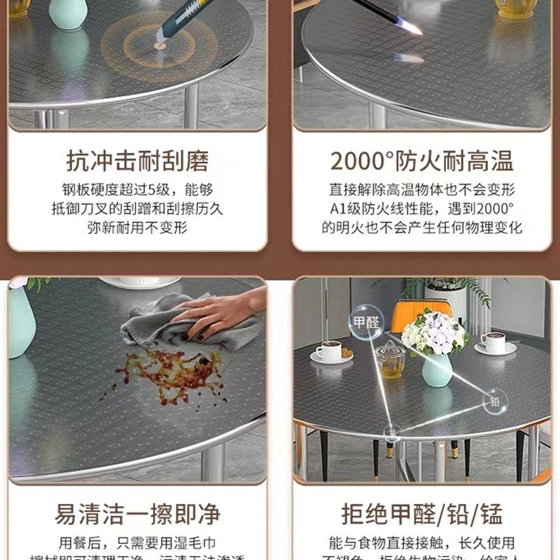 不锈钢折叠圆桌加厚304餐桌转盘大排档家用不锈钢饭桌大圆桌,淘宝优惠券,粉丝福利购,淘宝优惠卷