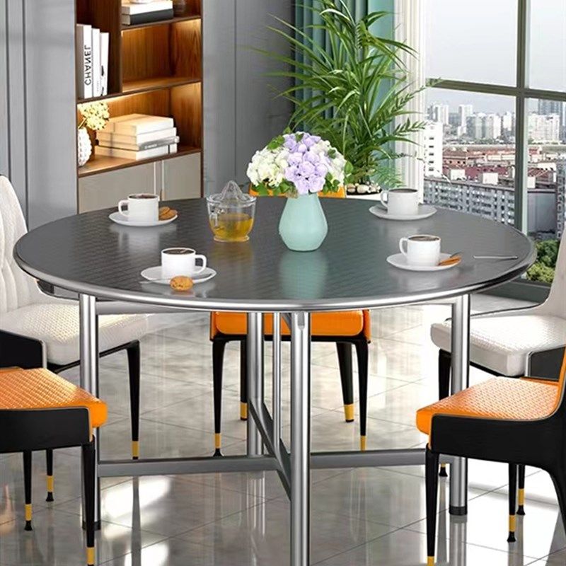 不锈钢折叠圆桌加厚304餐桌转盘大排档家用不锈钢饭桌大圆桌,淘宝优惠券,粉丝福利购,淘宝优惠卷