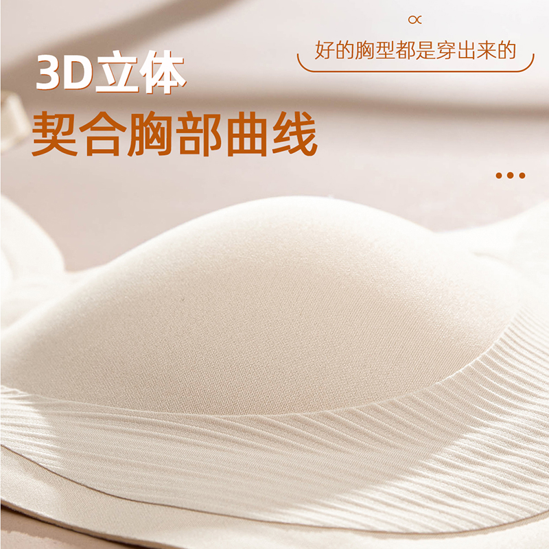 精灵物语升级款果冻条内衣女无痕无钢圈聚拢收副乳防下垂3d软支撑 - 图2