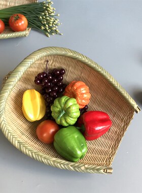 竹编开口簸箕家用全竹青筲箕洗菜沥水竹篮子竹制品青菜篮收纳竹筛