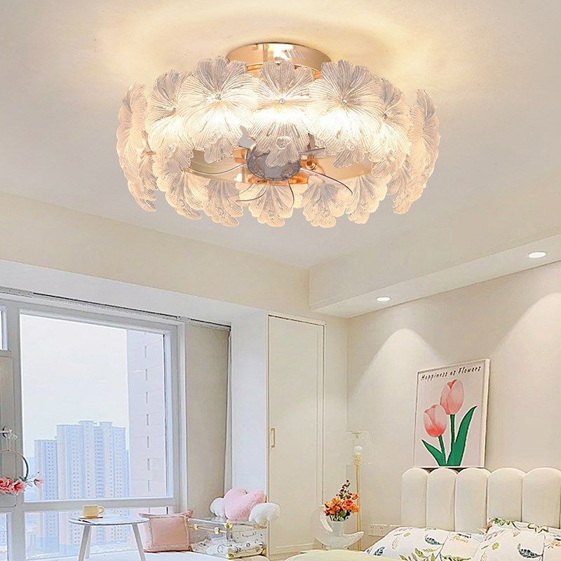 水晶卧室风扇灯吊扇灯轻奢法式护眼客厅吸顶灯电扇灯一体2024新款,淘宝优惠券,粉丝福利购,淘宝优惠卷