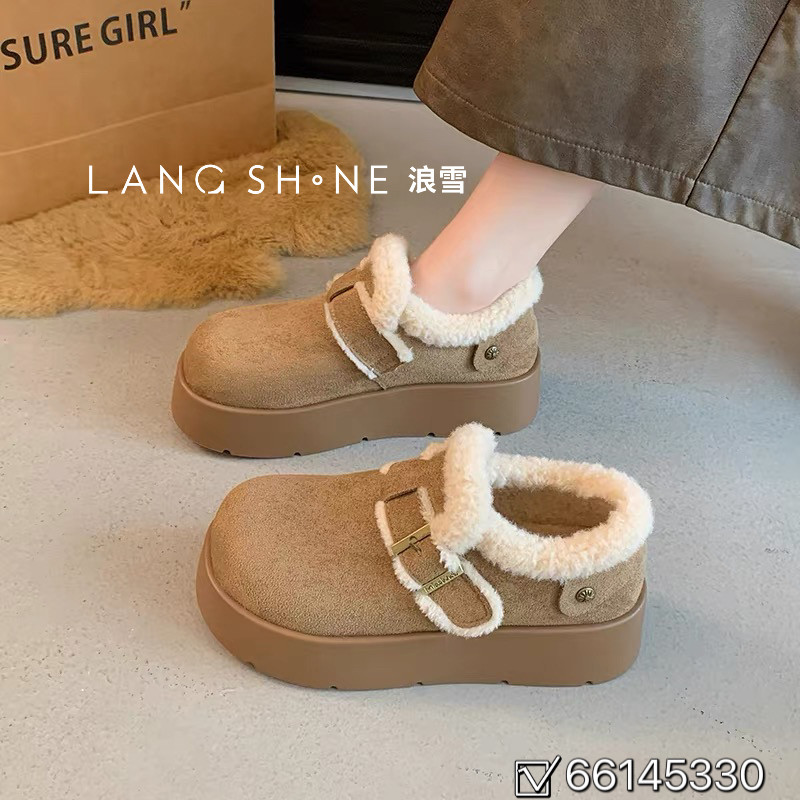 麂皮加绒勃肯鞋女厚底增高保暖毛毛鞋冬鞋棉鞋乐福鞋2025新款外穿,淘宝优惠券,粉丝福利购,淘宝优惠卷