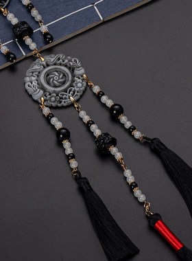 《墨渊》古风汉服配饰战国袍直曲裾玉组佩腰佩禁步流苏挂饰仿玉