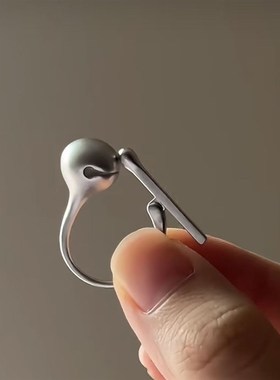 解压可按动敲木鱼戒指女小众设计攒公德功独特设计感创意祛除班味