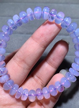 天然冰种果冻感紫玉晶盘珠手链紫水晶女梦幻紫甜美饰品礼物民族风