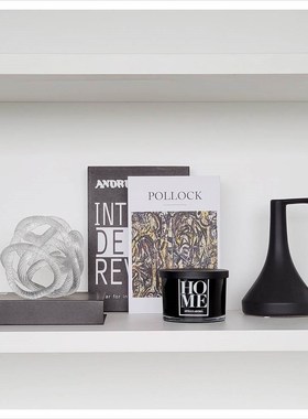 样板间书房现代家居简约软装饰品书挡创意陶瓷玻璃摆件组合ZH3026