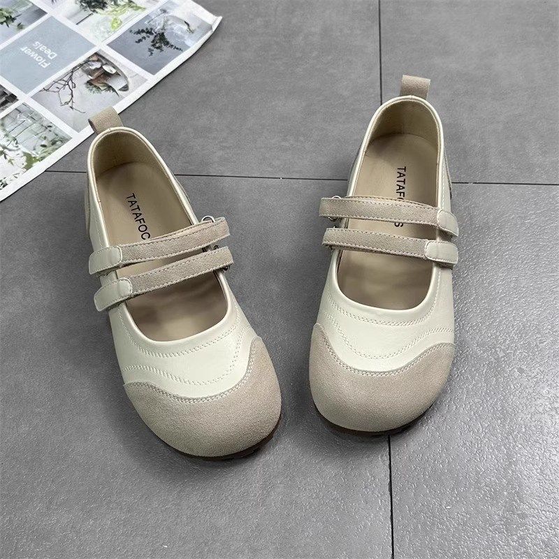 复古真皮丑萌鞋子女2025春季新款森系文艺学生圆头浅口单鞋女平底,淘宝优惠券,粉丝福利购,淘宝优惠卷