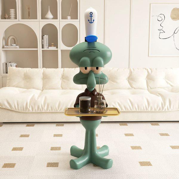 网红章鱼哥托盘落地大号摆件电视柜沙发旁装饰客厅置物架钥匙收纳,淘宝优惠券,粉丝福利购,淘宝优惠卷