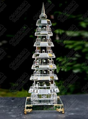 水晶文昌塔白7九层9层13层家居办公室装饰书桌摆件塔玄关工艺品