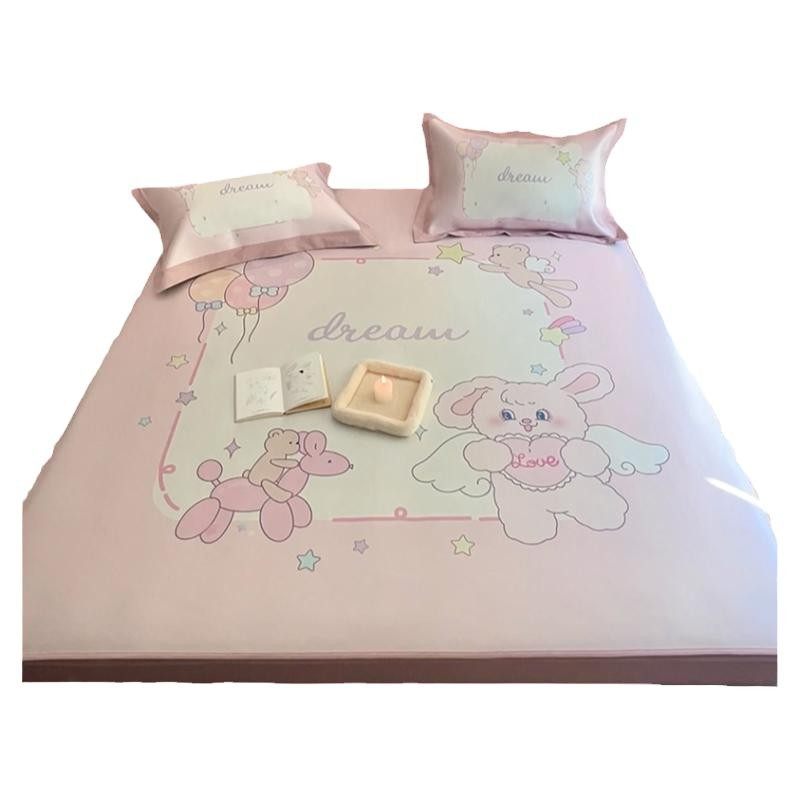 高端卡通冰丝席三件套轻奢床笠款空调席1.2m床席两件套可水洗软席,淘宝优惠券,粉丝福利购,淘宝优惠卷