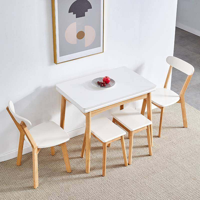 9U小户型岩板餐桌椅组合可伸缩折叠实木饭桌现代简约餐桌省空间家,淘宝优惠券,粉丝福利购,淘宝优惠卷