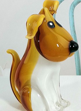 狗摆件琉璃工艺品产地淄博送礼招財卡通动物家居饰品客厅桌面摆设