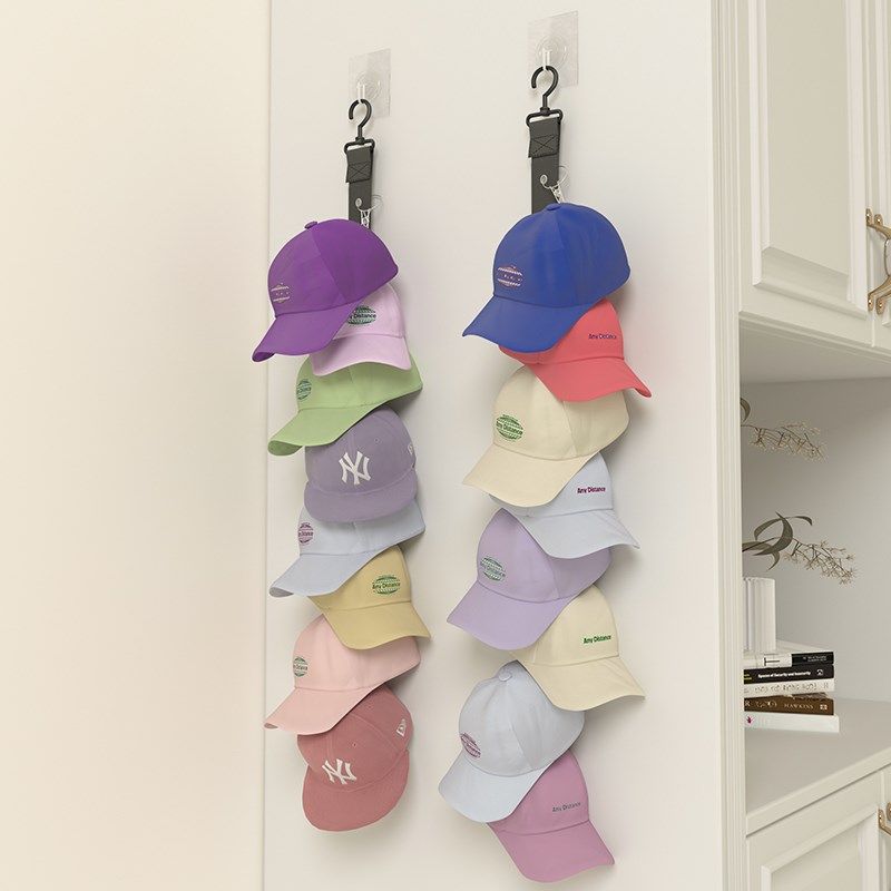 帽子架玄关墙面收纳衣架挂鸭舌帽架子家用门口免打孔帽子整理神器,淘宝优惠券,粉丝福利购,淘宝优惠卷