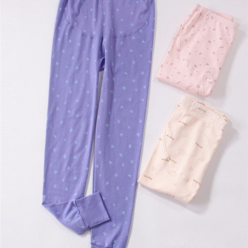 春秋环保印染纯棉孕妇秋裤托腹可调节加长月子裤孕妇秋衣哺乳衣,淘宝优惠券,粉丝福利购,淘宝优惠卷