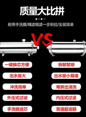 全屋不锈钢净水器家用大流量农村户外黄泥水过滤器可洗超滤机