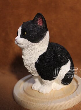 奶牛猫全身款摆件手工定制香薰石膏猫咪摆件送朋友闺蜜生日礼物