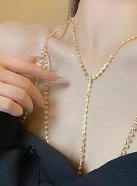 胸链颈链新款欧美比基尼锁骨链身体链饰品爆闪性感项链女轻奢小众
