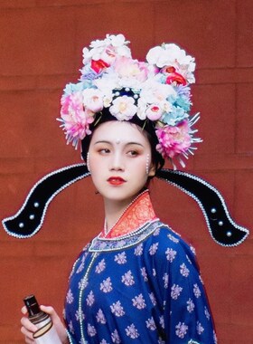 【霜翎阁丹青荟】宋制女官花帽子汉服软幞头首服圆领袍一年景