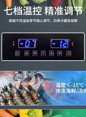 六门商用冰箱冰柜全冷冻冷藏双温立式冷冻柜大容量厨房饭店不锈钢