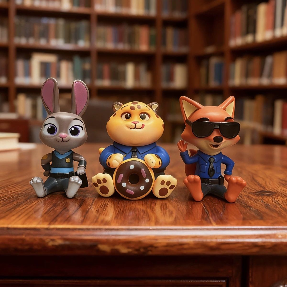 车载摆件肩靠肩疯狂动物城朱迪尼克汽车内中控台屏幕摆件装饰公仔 - 图3