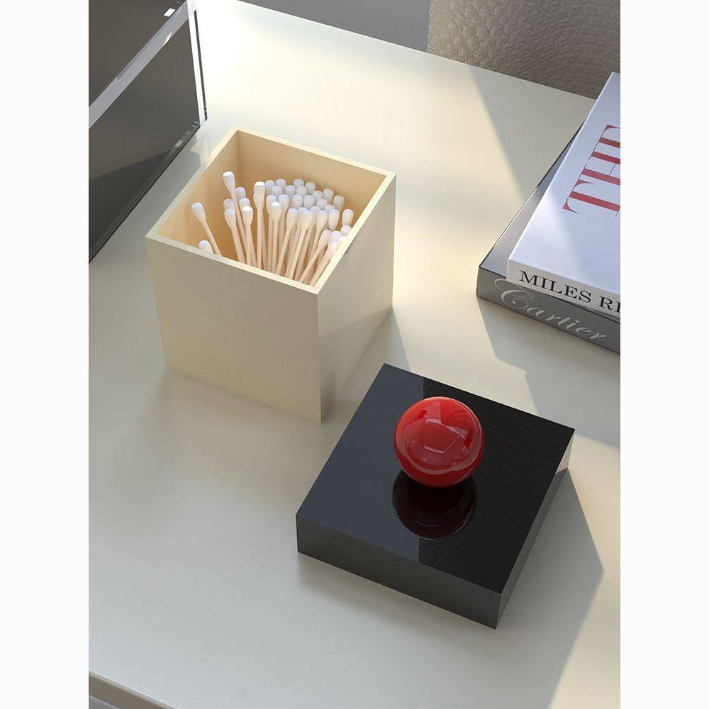 轻奢高档家用梳妆台化妆品口红棉棒盒子亚克力化妆棉收纳盒棉签盒,淘宝优惠券,粉丝福利购,淘宝优惠卷