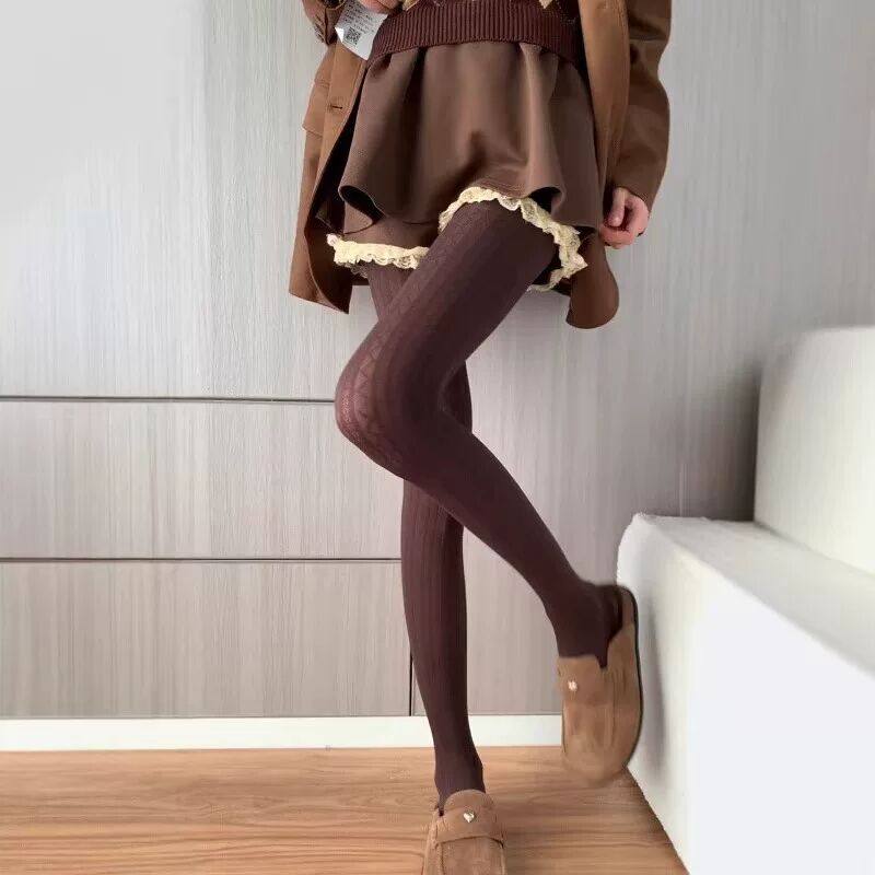 天鹅绒内搭裤袜女春秋冬季薄款防勾丝不掉档灰色提花显瘦裤袜,淘宝优惠券,粉丝福利购,淘宝优惠卷