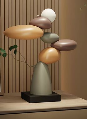 石来运转LawrenceResin发财树摆件庆典开业创意抛光树脂桌摆办公