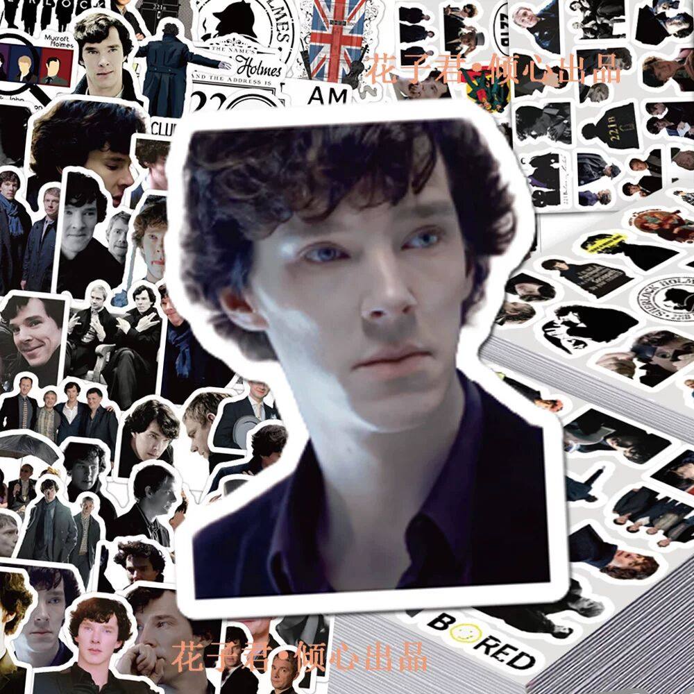 206张美剧神探夏洛克贴纸高清人物周边创意贴画diy桌面行李箱电脑,淘宝优惠券,粉丝福利购,淘宝优惠卷