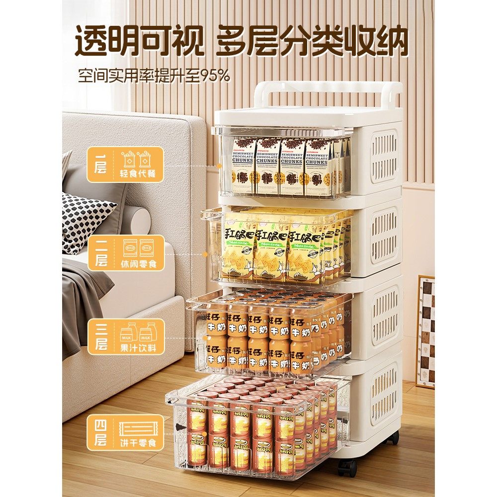 日本品质抽屉式收纳柜落地卧室床头柜推车置物架客厅玩具整理架,淘宝优惠券,粉丝福利购,淘宝优惠卷